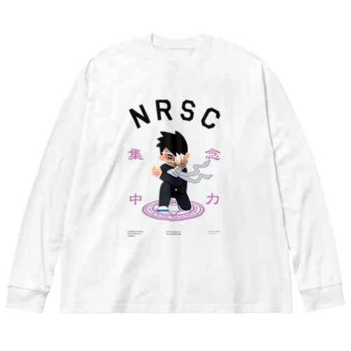 【念力集中】_001 ビッグシルエットロングスリーブTシャツ