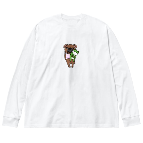 梅とカエル。 Big Long Sleeve T-Shirt