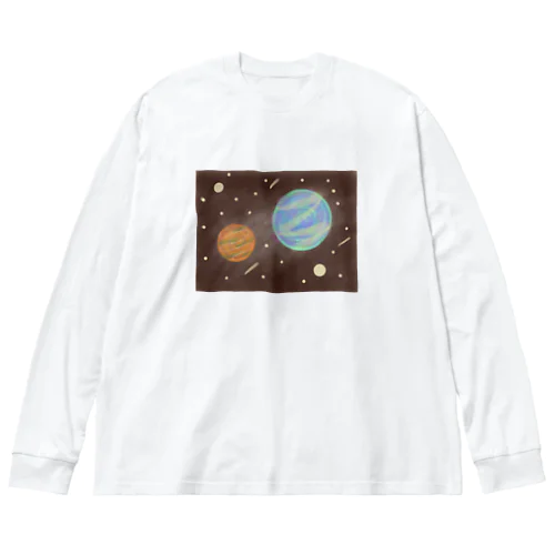 宇宙 ビッグシルエットロングスリーブTシャツ