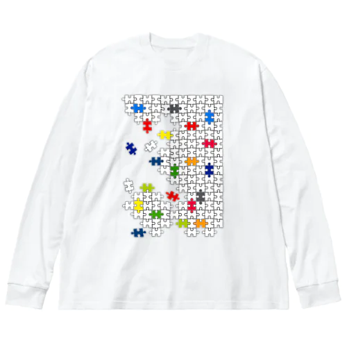 Jigsaw_Puzzle ビッグシルエットロングスリーブTシャツ