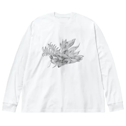 得体の知れない植物 ビッグシルエットロングスリーブTシャツ