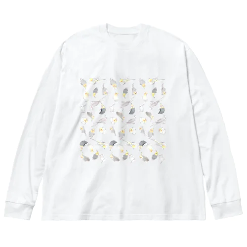 たっぷりオカメインコちゃん【まめるりはことり】 Big Long Sleeve T-Shirt