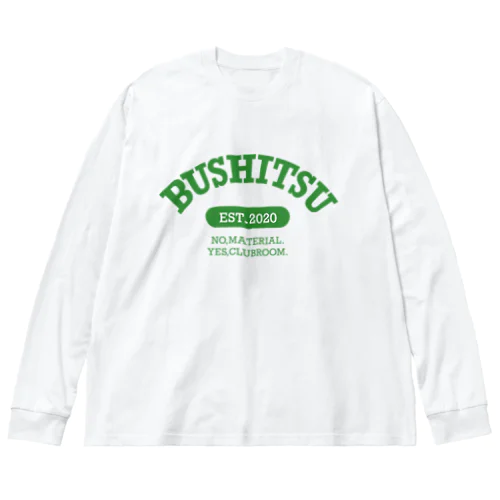 college-T-GREEN- ビッグシルエットロングスリーブTシャツ