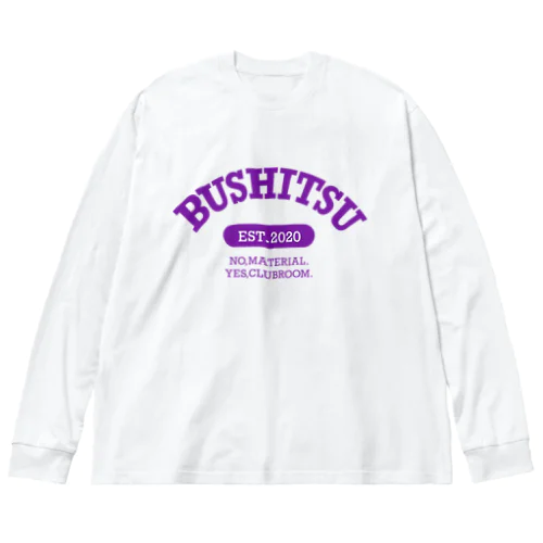 college-G-PURPLE- ビッグシルエットロングスリーブTシャツ