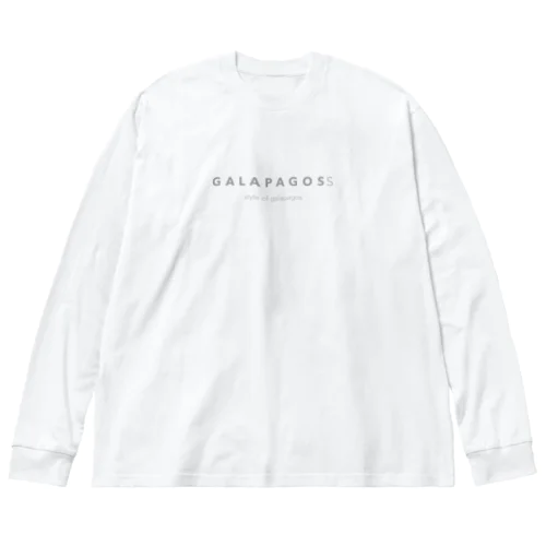 GALAPAGOSS ※グレーの文字 ビッグシルエットロングスリーブTシャツ