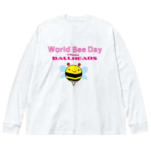 世界ハチの日 World Bee Day ビッグシルエットロングスリーブTシャツ