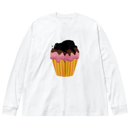 クマケーキ ビッグシルエットロングスリーブTシャツ