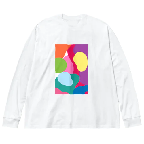 カ🌈ラ🌈フ🌈ル ビッグシルエットロングスリーブTシャツ