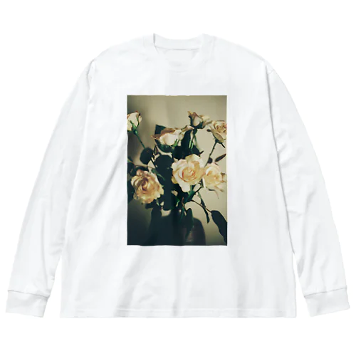 薔薇 ビッグシルエットロングスリーブTシャツ