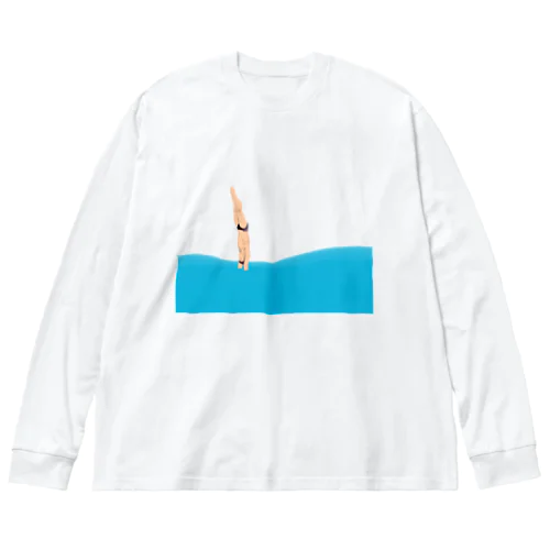 夏でも冬でも飛び込み選手 Big Long Sleeve T-Shirt