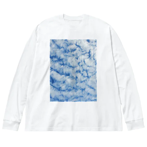 絞り染めのような空と雲 ビッグシルエットロングスリーブTシャツ