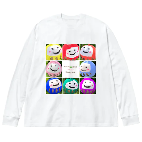 NICO NICO DARUMA ビッグシルエットロングスリーブTシャツ