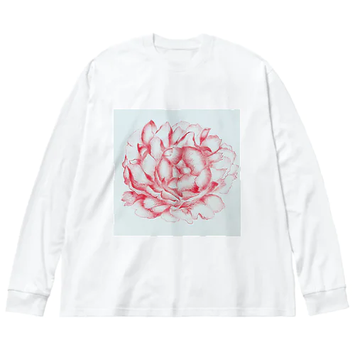 芍薬 peony ビッグシルエットロングスリーブTシャツ