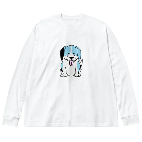 Silas the Happy Dog ビッグシルエットロングスリーブTシャツ