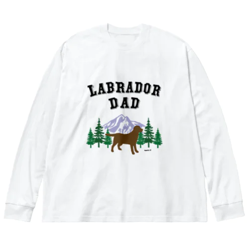 　Labrador Dad チョコレートラブラドール Big Long Sleeve T-Shirt