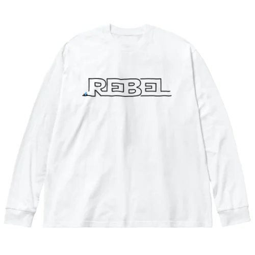 REBEL LINE BLACK ビッグシルエットロングスリーブTシャツ