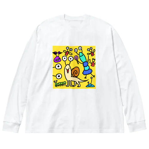 シンセカイカタツムリ ビッグシルエットロングスリーブTシャツ