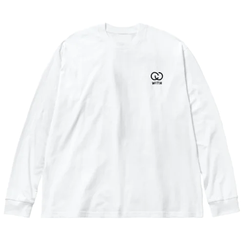 WITH ブラックロゴ ワンポイント ロンT Big Long Sleeve T-Shirt