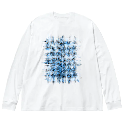 青い爆発 Big Long Sleeve T-Shirt