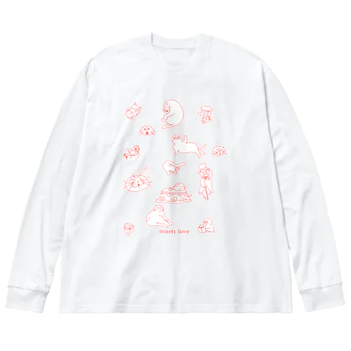 紅白マルティつめあわせ Big Long Sleeve T-Shirt