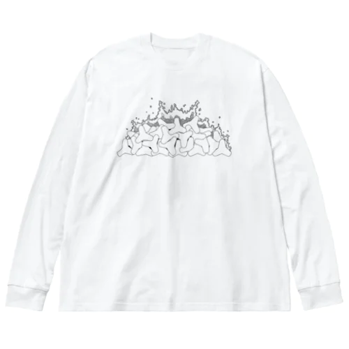 心の波消しブロック Big Long Sleeve T-Shirt