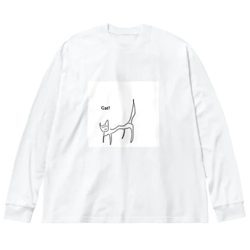 cat? ビッグシルエットロングスリーブTシャツ