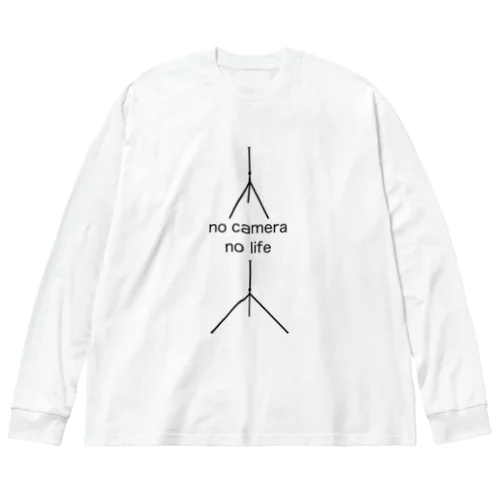 no camera no life ビッグシルエットロングスリーブTシャツ