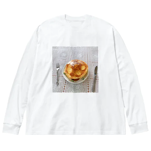 実家のホットケーキ ビッグシルエットロングスリーブTシャツ