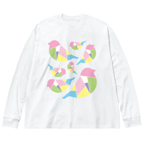 落雁文鳥 ビッグシルエットロングスリーブTシャツ