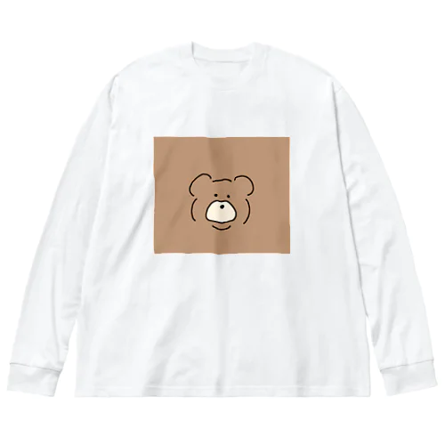 クマ好きな人が描いたクマ ビッグシルエットロングスリーブTシャツ