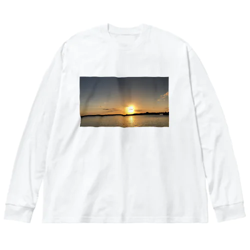 沖縄の夕陽 ビッグシルエットロングスリーブTシャツ