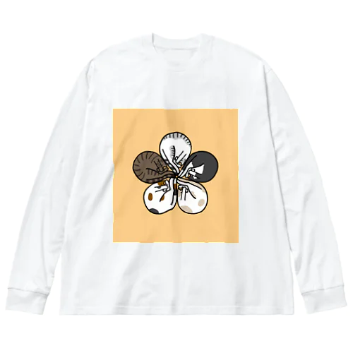 眠り猫の花紋 Big Long Sleeve T-Shirt