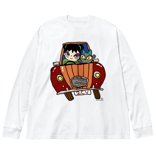 2CV大好き♪ ビッグシルエットロングスリーブTシャツ