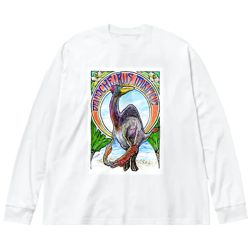 デイノケイルス（ミュシャっぽい構図） Big Long Sleeve T-Shirt