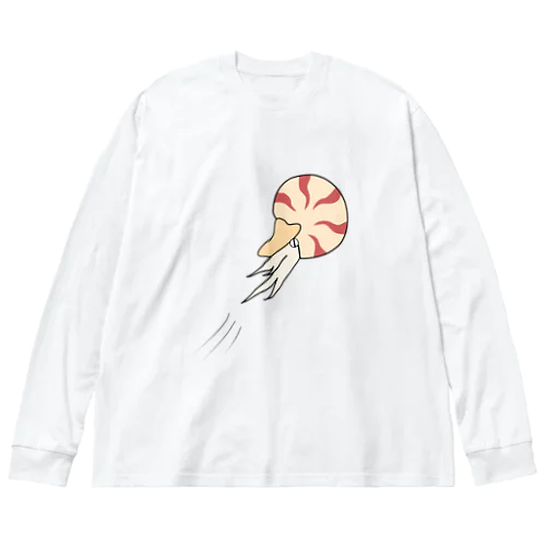 深貝！オウムガイ ビッグシルエットロングスリーブTシャツ