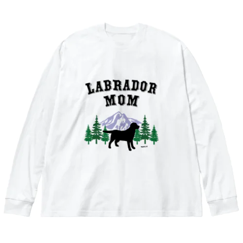 Labrador Mom ブラックラブラドール Big Long Sleeve T-Shirt