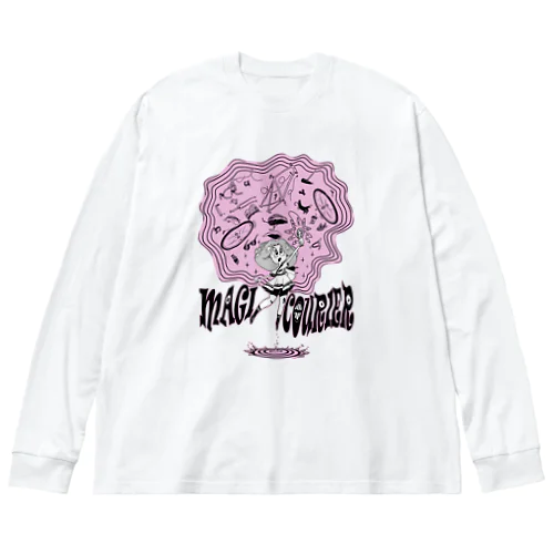 “MAGI COURIER” pink #1 ビッグシルエットロングスリーブTシャツ