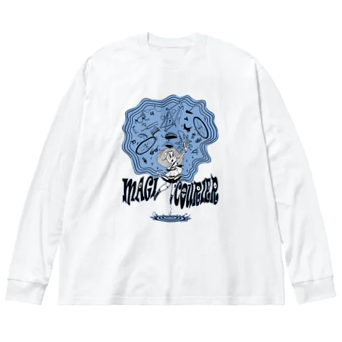 “MAGI COURIER” blue #1 ビッグシルエットロングスリーブTシャツ