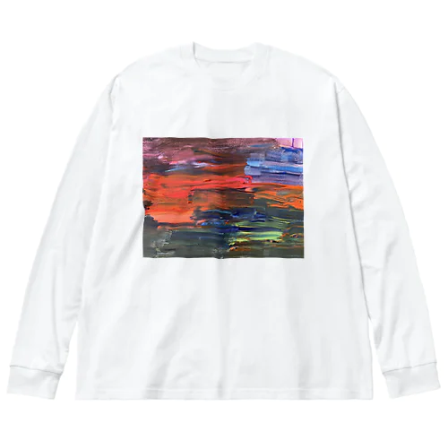 夜が始まる　横 Big Long Sleeve T-Shirt