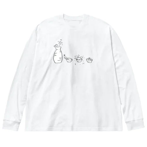 熱燗鳥 ビッグシルエットロングスリーブTシャツ