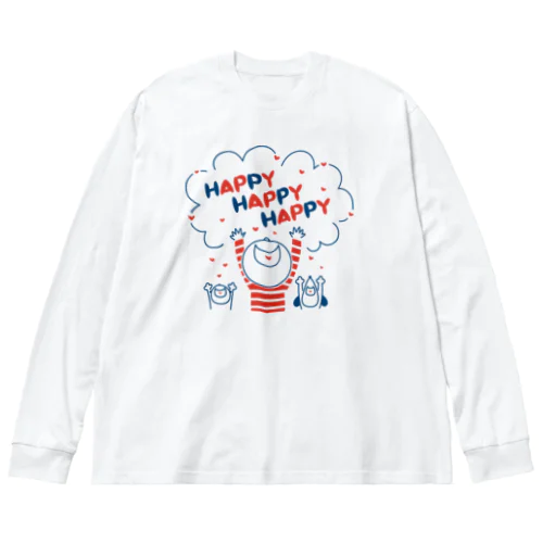 HAPPY HAPPY HAPPY！上を向いて笑おう！ ビッグシルエットロングスリーブTシャツ