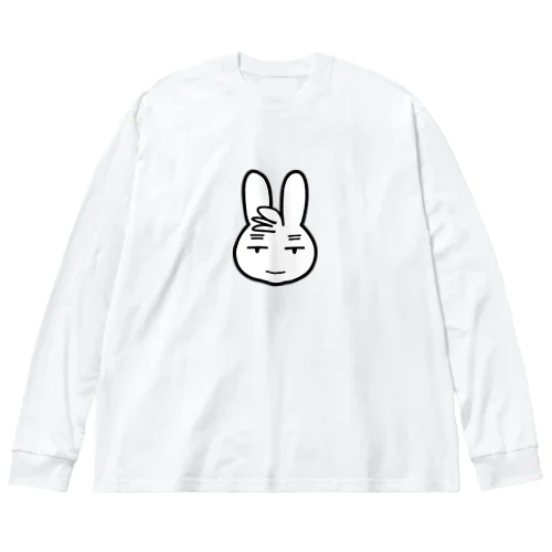 虚無うさぎ ビッグシルエットロングスリーブTシャツ