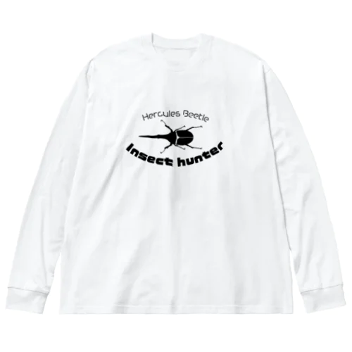 ヘラクレスオオカブトのロゴ ビッグシルエットロングスリーブTシャツ