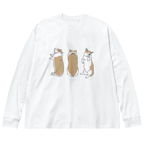 トリプルコーギー Big Long Sleeve T-Shirt