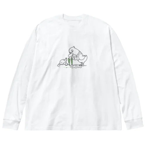 ネギを値切っている鴨カモかもカモ M Big Long Sleeve T-Shirt