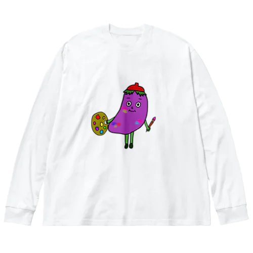 なすこちゃん【Let's Vegetables】 ビッグシルエットロングスリーブTシャツ