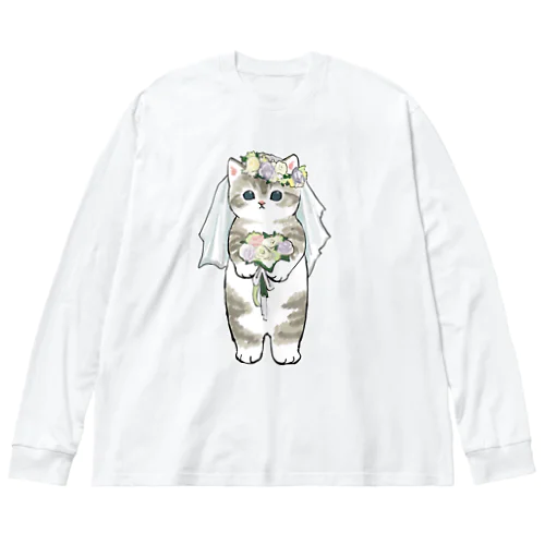 花嫁にゃん ビッグシルエットロングスリーブTシャツ