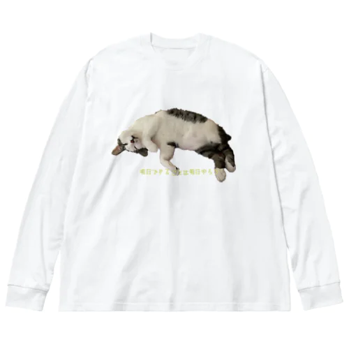 やる気のない猫 ビッグシルエットロングスリーブTシャツ