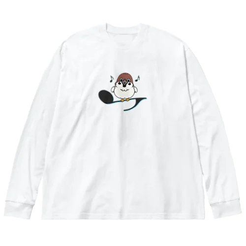 スズメがちゅん A_M ビッグシルエットロングスリーブTシャツ