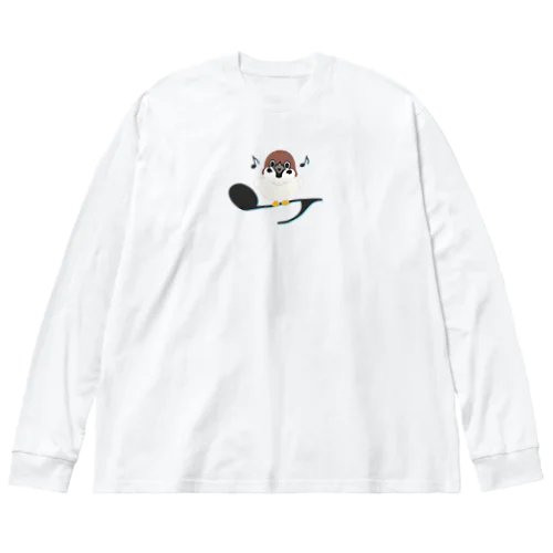 スズメがちゅん B-M Big Long Sleeve T-Shirt